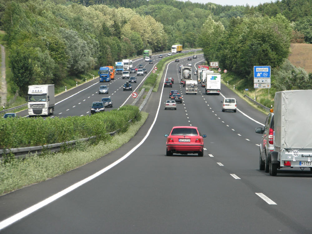 Trafik på Autobahn Trafik på Autobahn
